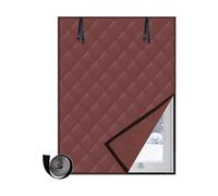 Cortina de Aislante Térmica Impermeable Cortina de Puerta Insonorización para Balcón Sala Estar Patio 51x51cm 119x180cm 201x300cm(Rojo,55x98in/140x249cm)