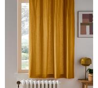 Cortina de algodón oculta radiador con ojales, Scenario. Talla 135 x 180 cm. Color Amarillo Ocre
