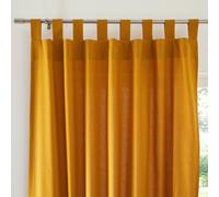 Cortina de algodón puro con trabillas, Scenario. Talla 135 x 180 cm. Color Amarillo Ocre