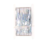 Cortina de aluminio para cumpleaños, boda, decoración de lluvia, cortina de lluvia de 1 m x 1 m, bandera de fiesta (plata, talla única)
