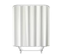 Cortina de Baño Antimoho 180x140cm Blanco Cortinas Ducha Exteriores Impermeable,Lavable a Máquina,con 12 Ganchos,Poliéster Tejido Cortina para Dormitorio/Familia/Hotel Baño Decor