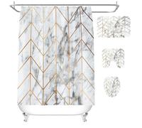 Cortina de baño con alfombrilla absorbente de agua, tejido duradero, diseño estampado de alta definición, lavable a máquina, protección de la