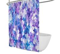 Cortina de baño Dreamy Purple Purple Art Tear, Pétalos Pastel Flowers, diseño de Salpicadura, Cortina de Ducha Impermeable de poliéster fácil de cuidar Lavable en máquina 120 x 180 cm