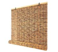 Cortina de Caña Filtro Solar para Ventana Puerta, Parasol Aislamiento Térmico Rollo Bambú Ventanas, Enrollable de Bambú para Interior Exterior(W80xH80cm/31x31in)