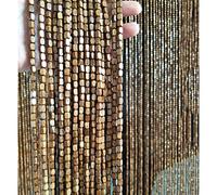 Cortina de Cuentas de Bambú para Puerta,Pantalla de Cortinas de Abalorios de Madera,Panel Divisor de Ventana Separador de Habitación Decoración de Exterior o Interior (100 strands 100x200cm)