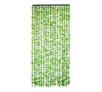 Cortina de cuentas de hojas de bambú verde, cortinas decorativas para puerta, 70-120 cm, divisor de borlas de privacidad, elegante decoración del hogar, tamaño de 60 x 220 cm, perfecta para ventanas y
