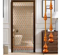 Cortina de cuentas de madera para colgar en la puerta, cortinas de cuentas de madera para porche, dormitorio, sala de estar, baño (B, 60 x 212 cm), decoración del hogar