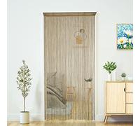 Cortina de cuerdas para puerta, decoración de dormitorio, cocina, armario, sala de estar, lavandería, pasillo, borlas, divisor de habitación, bohemio, hippie para colgar en bodas y fiestas (100 x 200