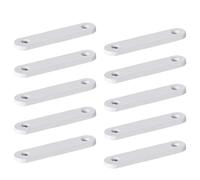 Cortina de dobladillo de peso - Peso antiviento para cortinas de ducha, sala de estar, balcón - Cortina de plomo premium - Estabilizador de cortinas de metal blanco (50 g x 10)