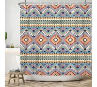 Cortina de Ducha 120 x 180 cm Bohemia Cortina Ducha Antimoho Cultura Africana Cortinas Baño Tela Impermeable Poliester Secado Rápido Lavable con 8 Ganchos V926