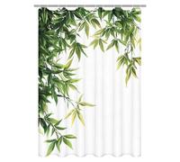 Cortina de Ducha 120x180 cm, Cortina Ducha Blanca, Cortinas de Baño Poliéster Impermeable, Cortinas Bañera Verde con Ganchos, Secado Rápido Shower Curtain Lavable para Bañera Decor, Regalo Mujer -1848