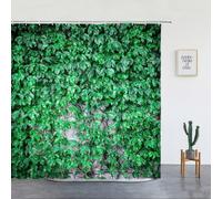 Cortina de Ducha 120x180 Vides, Cortina Ducha Antimoho Plantas Verdes Cortinas de Baño Tela Impermeable para Bañera y Baño con 8 Ganchos 2235-ZU