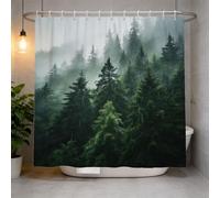Cortina de Ducha 120x200 Selva Cortina Ducha Antimoho y Lavables Cortina Baño 3D Plantas Verdes Cortinas de Baño Impermeable Cortina Bañera con Ganchos
