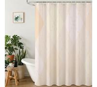 Cortina de Ducha 150x200 cm, Tela de Poliéster Impermeable e Antimoho para Baño, Cortina con 12 Ojales Reforzados y Dobladillo con Peso, Shower Curtain para Bañera, Amarillo & Geometría Y1#613