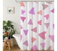 Cortina de Ducha 160x180 cm, Tela de Poliéster Impermeable e Antimoho para Baño, Cortina con 12 Ojales Reforzados y Dobladillo con Peso, Lavable, Shower Curtain para Bañera, Rosa & Amar Y1#602