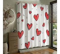 Cortina de Ducha 180 x 180 cm, Cortina de Ducha Amar, Impermeable Poliéster Cortinas de Baño con 12 Ganchos, Fácil Instalación, Lavable Secado Rápido Shower Curtain para Baño, Bañera, White W-P36