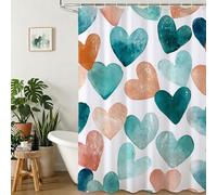 Cortina de Ducha 180x240 cm, Tela de Poliéster Impermeable e Antimoho para Baño, Cortina con 12 Ojales Reforzados y Dobladillo con Peso, Lavable, Shower Curtain para Bañera, Verde & Amar Y1#120