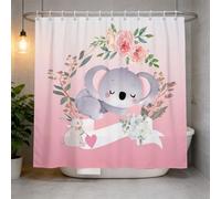 Cortina de Ducha 200x200 Coala Cortina Ducha Antimoho y Lavables Cortina Baño 3D Niñas Cortinas de Baño Impermeable Cortina Bañera con Ganchos