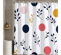 Cortina de Ducha 200x240cm, Cortina de Ducha White, Impermeable Poliéster Cortinas de Baño con 12 Ganchos, Fácil Instalación, Lavable Secado Rápido Shower Curtain para Habitación, Elemento W-P315