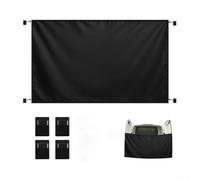 Cortina de ducha al aire libre para puerta trasera de furgoneta cámper, 215 x 145 cm, bloqueo de luz, pantalla de privacidad hecha de tela Oxford gruesa 210D con ganchos (210D)