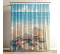 Cortina de Ducha Azul Cortina Ducha Mar Impermeable Estampada Tejido de Poliéster Cortinas de Baño 100x120 cm con 12 Ganchos, Lavable Shower Curtain para Bañera Baño Familia Hoteles Dormitorio Wy-277
