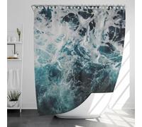 Cortina de Ducha Blanca, Impermeable, Resistente al Moho, Juego de Cortinas de baño Extra largas con Ganchos para bañera, 180 x 270 cm (Ancho x Alto).