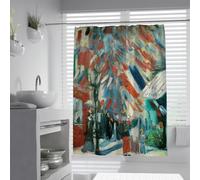 Cortina de Ducha clásica Vintage Catorce de Julio Cortina de Ducha París Decoración Francesa del Día de la Bastilla Juego de Cortinas de baño con Ganchos Impermeables 180 x 200 cm