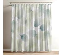 Cortina de Ducha Color Liso Cortina Ducha Hojas Impermeable Estampada Tejido de Poliéster Cortinas de Baño 100x120 cm con 12 Ganchos, Lavable Shower Curtain para Bañera Baño Familia Hoteles Wy-219