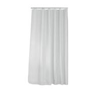 Cortina de ducha con ganchos, 100% poliéster, blanco, 180 x 200 cm