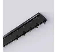 Cortina de ducha de doble techo, divisor de privacidad de aluminio negro de 120 cm, diseño silencioso para sala de estar y espacios de ducha, solución para decoración del hogar.