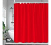 Cortina de Ducha de Estilo Europeo Moderno y Sencillo, Cortinas de baño con patrón de Color Rojo, Cortinas Colgantes de Tela de poliéster 70x192cm/WxH