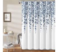 Cortina de Ducha de Flores lloronas, Flores Azules, Vid, jardín de Primavera, Cortina de Ducha de Tela, Cortina de baño Impermeable, 150x150cm(59x59in)