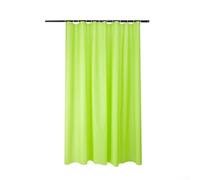 Cortina de ducha de PEVA resistente al agua con ganchos con un diseño minimalista de color sólido, adecuada para duchas estándar para evitar fugas de agua (verde)