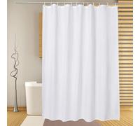 Cortina de Ducha de Tela Blanca Impermeable 140x240cm/Ancho x Alto Cortina de Ducha Decorativa para baño de Hotel, Lavable a máquina, Disponible en Varios tamaños.