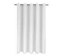 Cortina de ducha de tela, no necesita ganchos, TPU resistente al agua y no requiere forro, cortina de ducha de hotel 3 en 1 para baño, 2 imanes inferiores e impermeable, color blanco, 71 x 74 pulgadas