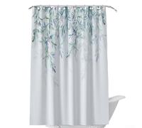 Cortina de ducha de tela para baño con estampado digital de flores silvestres, cortina de baño floral de poliéster para el hogar (#3)