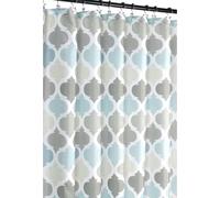 Cortina de ducha de tela universal VCNY Home para ba o, para hombre o mujer: tonos tierra, marr n, gris topo, azul pizarra y aguamarina (marr n,