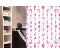 Cortina De Ducha De Vinilo Bolle Rosa/Pink 180x200cm Con Anillos DV Incluidos