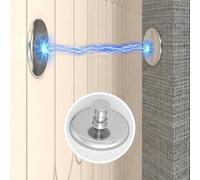 Cortina de ducha magnética impermeable plegable con barra curvada y banda de retención de agua para baño (X(70-85) × Y (85-90) azul y negro