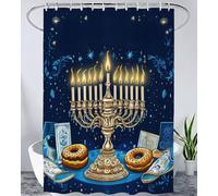 Cortina de Ducha Marina de Guerra Antimoho Cortina Ducha 200x220 cm Oro Shower Curtain Poliéster Impermeable Lavable Shower Curtain con 12 Ganchos y Dobladillo Ponderado Cortinas para Baño Yl#332