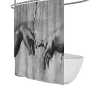 Cortina de Ducha Obra de Arte de creación mundialmente Famosa de Michelangelo Accesorios de baño Bañeras Cortina de baño Decoración W120xL180 (cm)