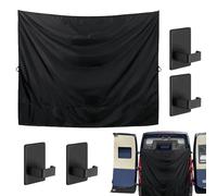 Cortina De Ducha - Pantalla De Privacidad Magnética Ďe 183x163cm | Partición Para Furgoneta Camper, Vestuario Impermeable | Sombrilla Para Acampar SUV, Cortinas Opacas Ṕara Viajes, Cubierta Portátil P
