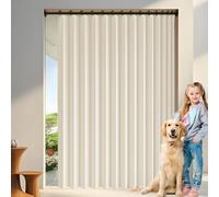 Cortina de Ducha Plegable 100 x 120 cm Imán a Prueba de Salpicaduras, Resistente, Cierre Rápido Cortinas de Ducha Magnéticas Tipo para Baño, Sala de Estar, Dormitorio, Beige