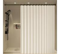 Cortina de Ducha Plegable 100 x 120 cm Magnéticas, a Prueba de Salpicaduras, Separación Húmeda y Seca Cortinas de Ducha para Baño para Baño, Sala de Estar, Dormitorio, Beige