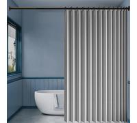 Cortina de Ducha Plegable 105 x 175 cm Protege La Privacidad, Magnética, a Prueba de Salpicaduras Cortinas de Ducha para Baño para Cocina, Comedor, Marco de Puerta, Gris