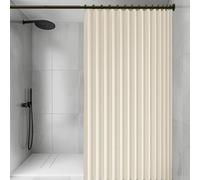 Cortina de Ducha Plegable 106 x 195 cm Imán a Prueba de Salpicaduras, Resistente, Cierre Rápido Cortina de Ducha Plegable Impermeable para Baño, Sala de Estar, Dormitorio, Beige