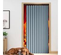 Cortina de Ducha Plegable 130 x 195 cm Magnéticas, a Prueba de Salpicaduras, Separación Húmeda y Seca Cortina Plegable con Magnéticas para Familia, Hotel, Casa de Familia, Azul