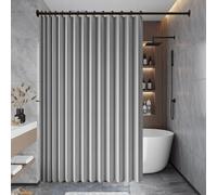 Cortina de Ducha Plegable 157 x 153 cm Imán a Prueba de Salpicaduras, Resistente, Cierre Rápido Cortina de Ducha Plegable Impermeable para Cocina, Comedor, Marco de Puerta, Gris