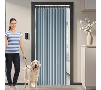 Cortina de Ducha Plegable 160 x 160 cm Magnéticas, a Prueba de Salpicaduras, Separación Húmeda y Seca Cortina Ducha Magnética Plegable para Cocina, Comedor, Marco de Puerta, Azul