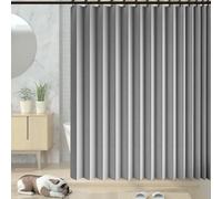 Cortina de Ducha Plegable 160 x 200 cm Magnéticas, a Prueba de Salpicaduras, Separación Húmeda y Seca Cortinas de Ducha para Baño para Dormitorio, Sala de Estar, Hotel, Gris